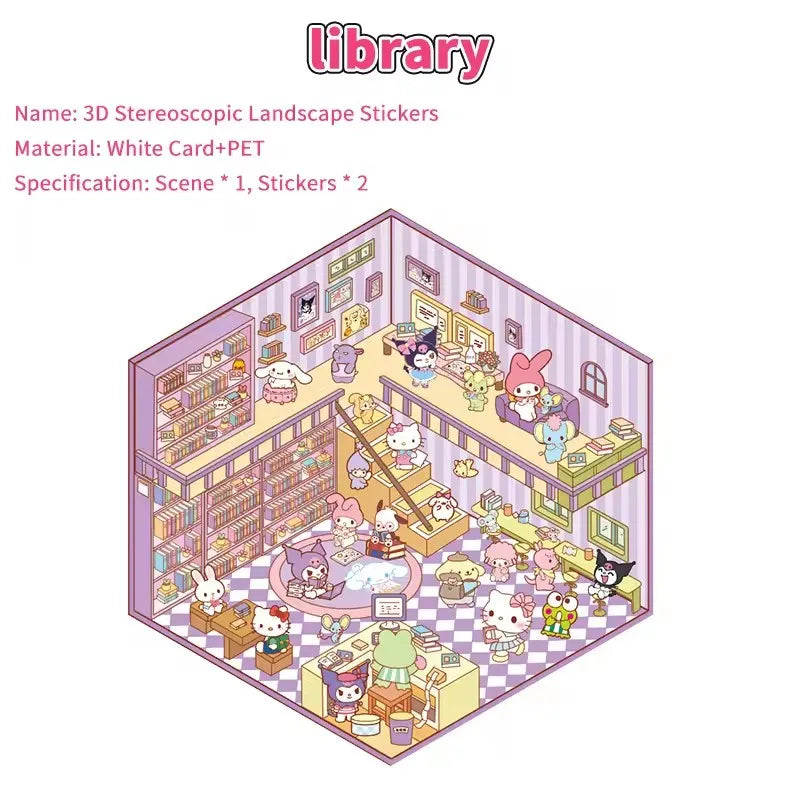 Unleash Creativity with the Sanrio Hello Kitty 3D Sticker Set – Perfect for DIY Fun and Whimsical Crafts!