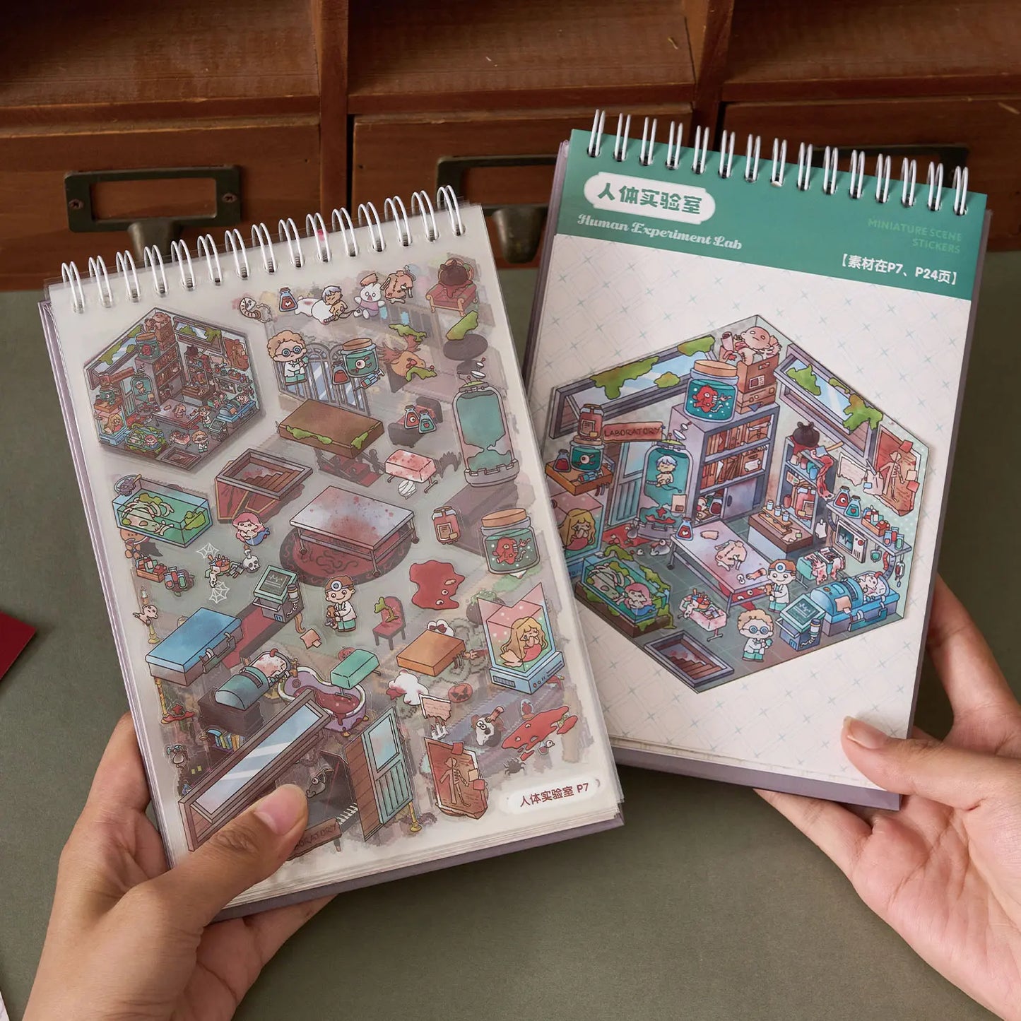 Kawaii 3D Cartoon Miniature Scene Sticker Book - Fun DIY Scrapbooking and Stacking Game Stickers for Creative Kids!