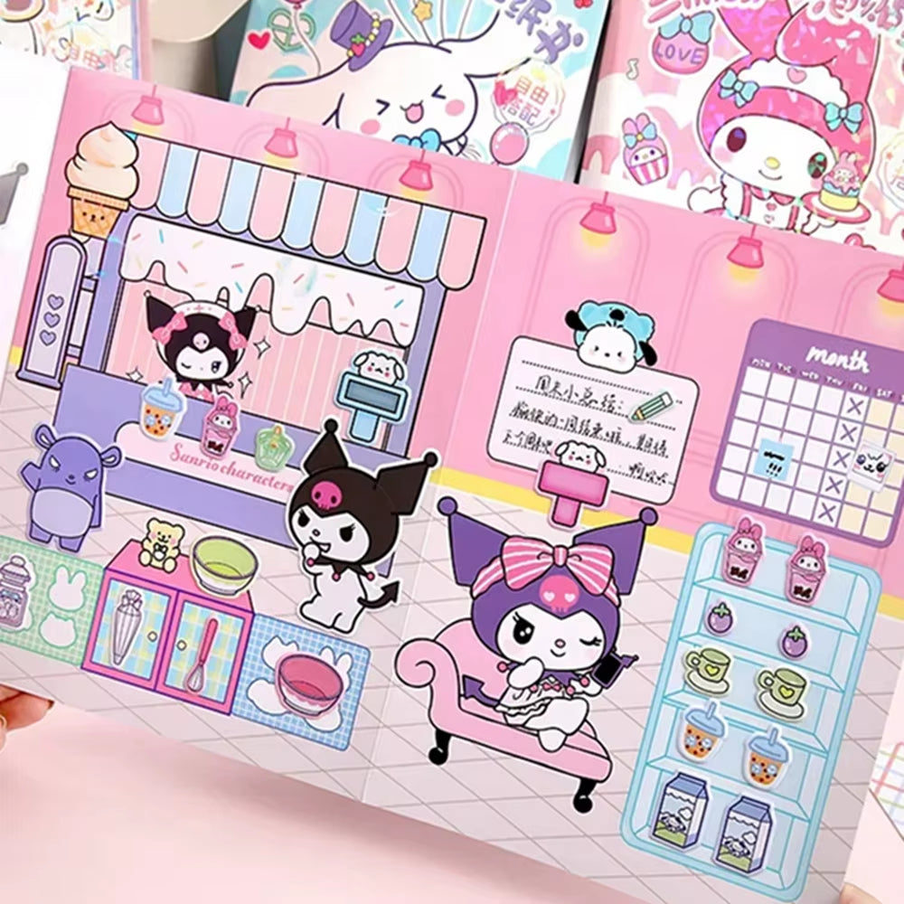 Discover the Magic of Sanrio with the Kuromi My Melody 3D Bubble Sticker Book - A Creative Gift for Girls 12+!