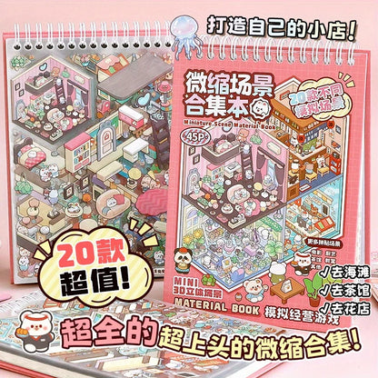 Unleash Your Child's Imagination with Mr Paper's 45Pcs 3D Cartoon Landscape Sticker Book – Perfect for Crafty Adventures and Birthday Surprises!