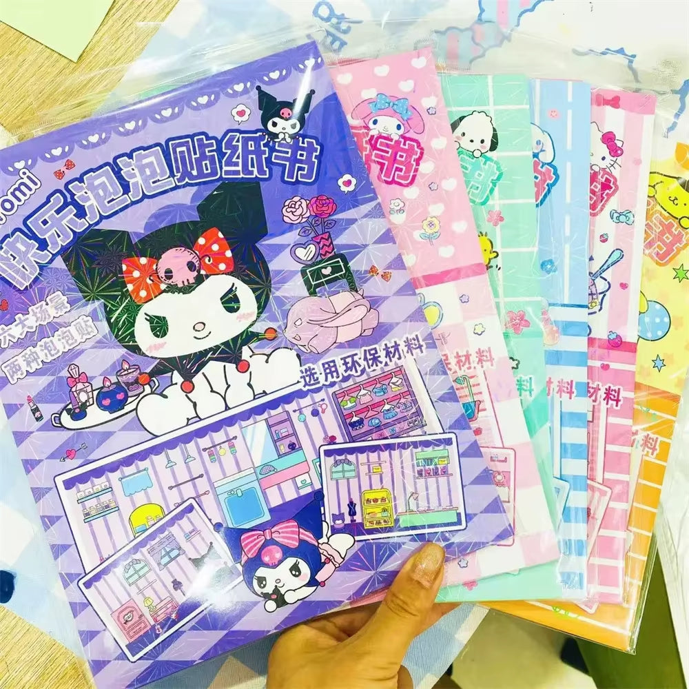 Discover the Magic of Sanrio with the Kuromi My Melody 3D Bubble Sticker Book - A Creative Gift for Girls 12+!