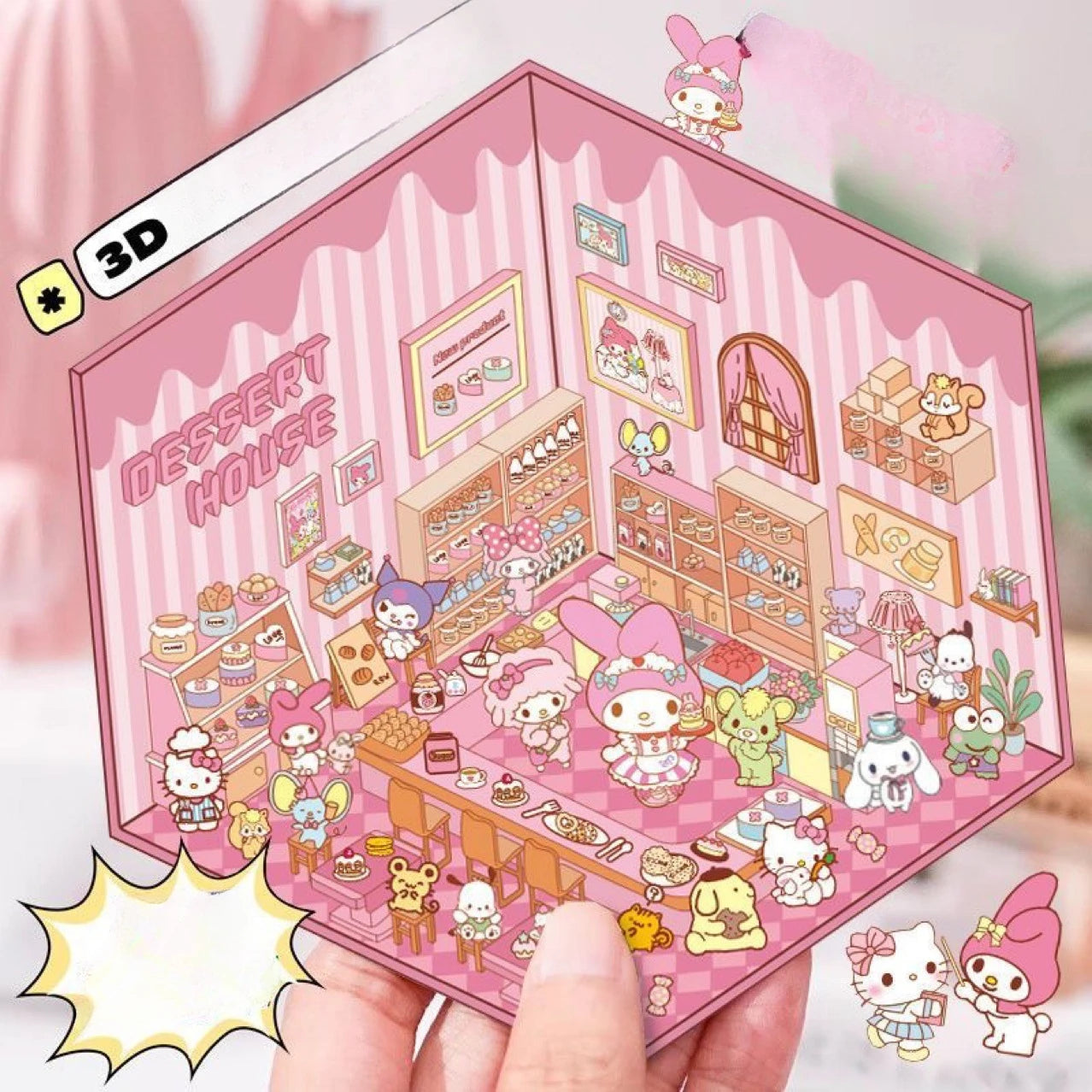 Unleash Creativity with the Sanrio Hello Kitty 3D Sticker Set – Perfect for DIY Fun and Whimsical Crafts!