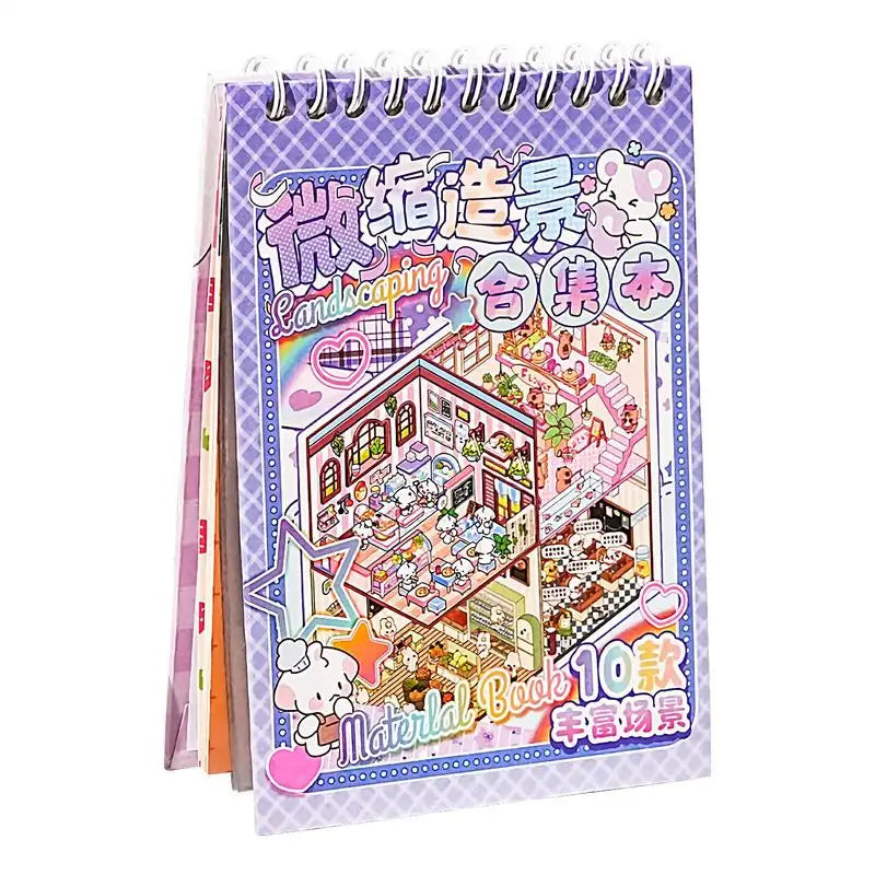 Transform Your Projects with 3D Cartoon Scenery Stick Art - Waterproof Miniature Stickers for Creative Fun!
