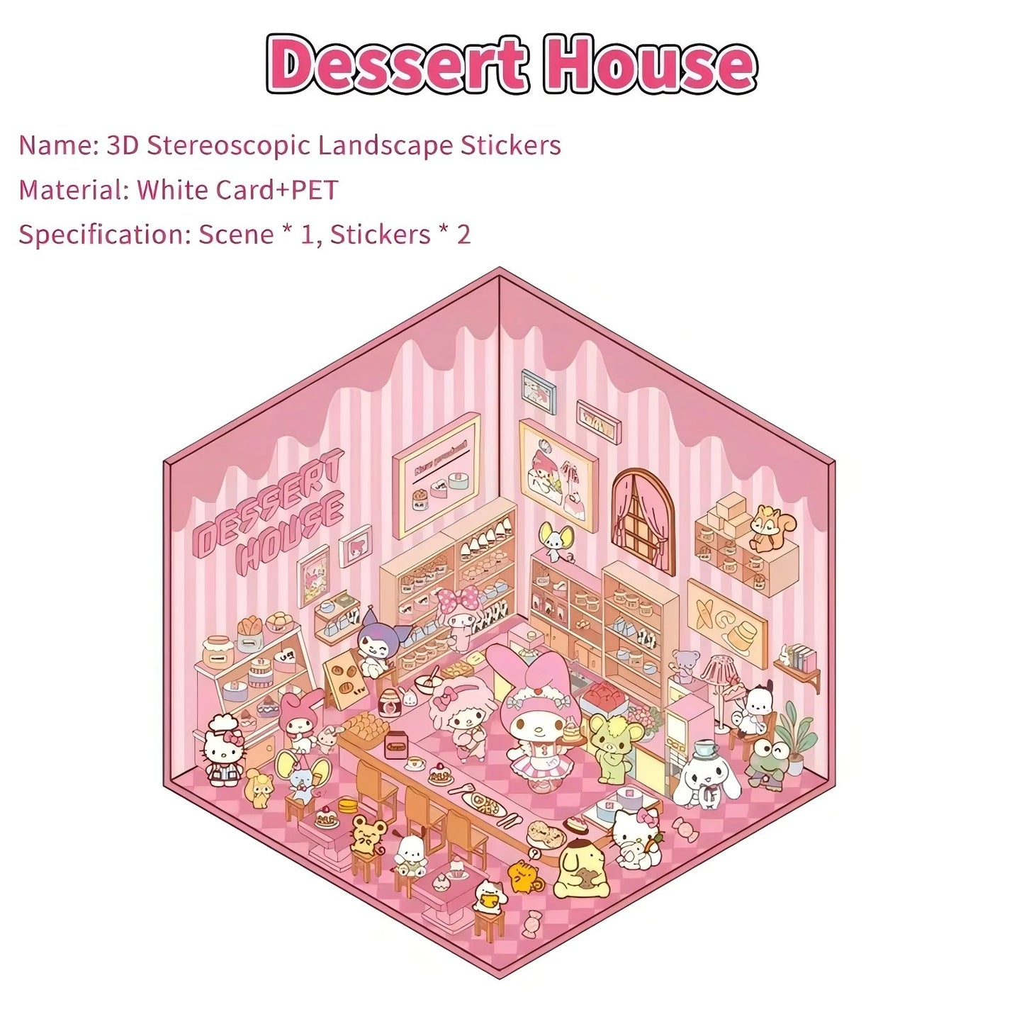 Unleash Creativity with the Sanrio Hello Kitty 3D Sticker Set – Perfect for DIY Fun and Whimsical Crafts!