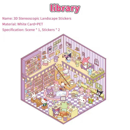 Unleash Creativity with the Sanrio Hello Kitty 3D Sticker Set – Perfect for DIY Fun and Whimsical Crafts!