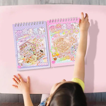 Transform Your Projects with 3D Cartoon Scenery Stick Art - Waterproof Miniature Stickers for Creative Fun!