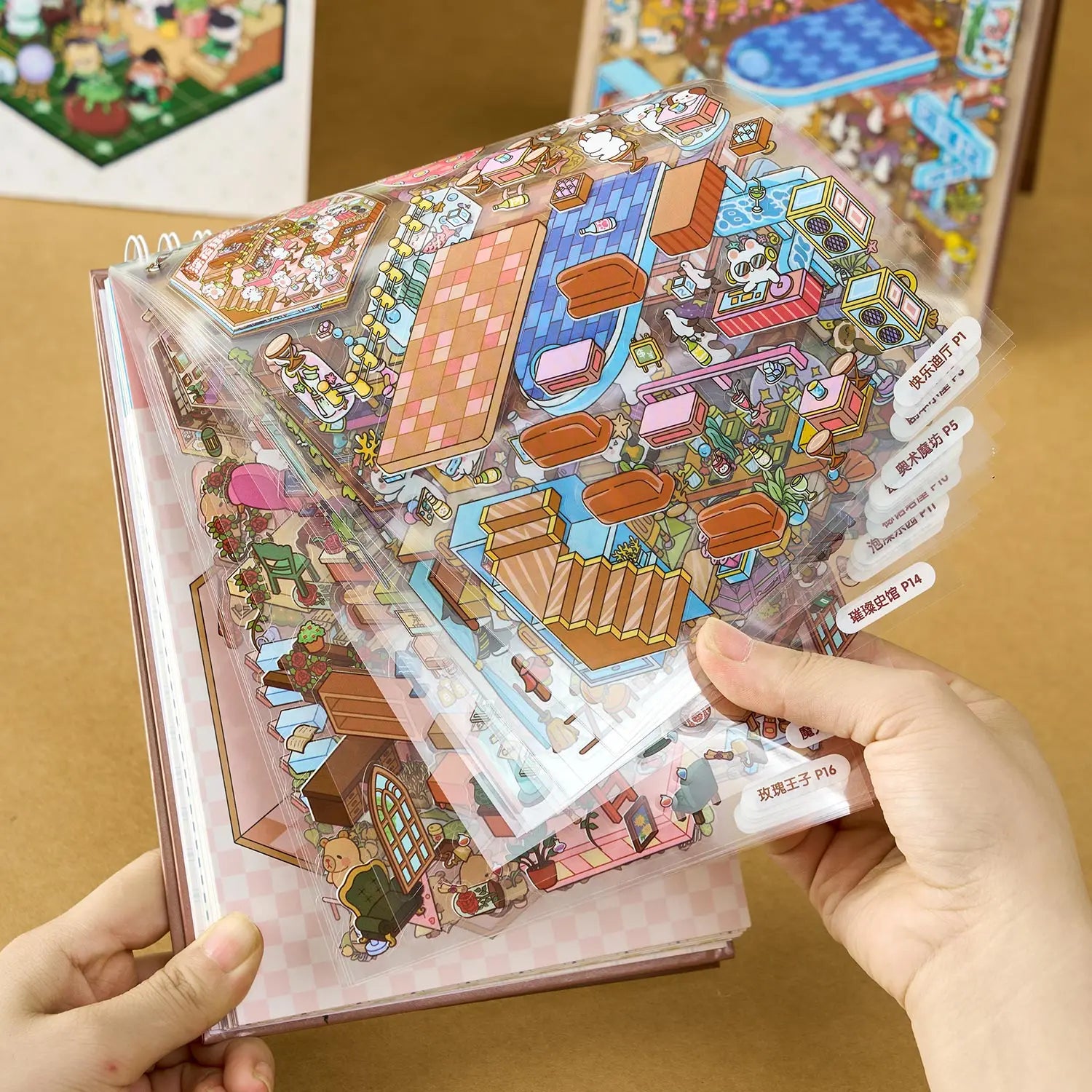 Creative Adventure Awaits: 40Pcs 20In1 3D Landscape Stickers Collection for Kids - Perfect for DIY Fun, Festivals, and Birthdays!