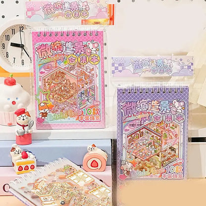 Transform Your Projects with 3D Cartoon Scenery Stick Art - Waterproof Miniature Stickers for Creative Fun!