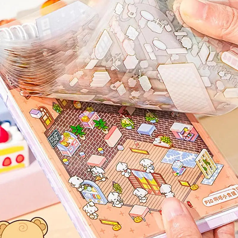 Transform Your Projects with 3D Cartoon Scenery Stick Art - Waterproof Miniature Stickers for Creative Fun!