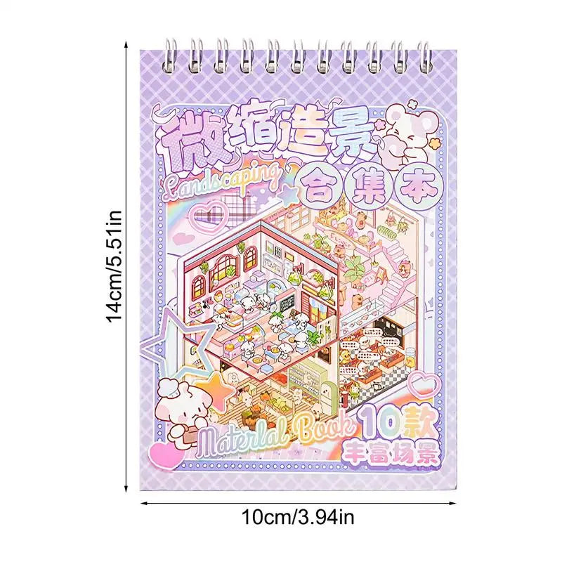 Transform Your Projects with 3D Cartoon Scenery Stick Art - Waterproof Miniature Stickers for Creative Fun!