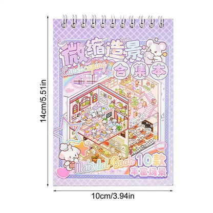Transform Your Projects with 3D Cartoon Scenery Stick Art - Waterproof Miniature Stickers for Creative Fun!