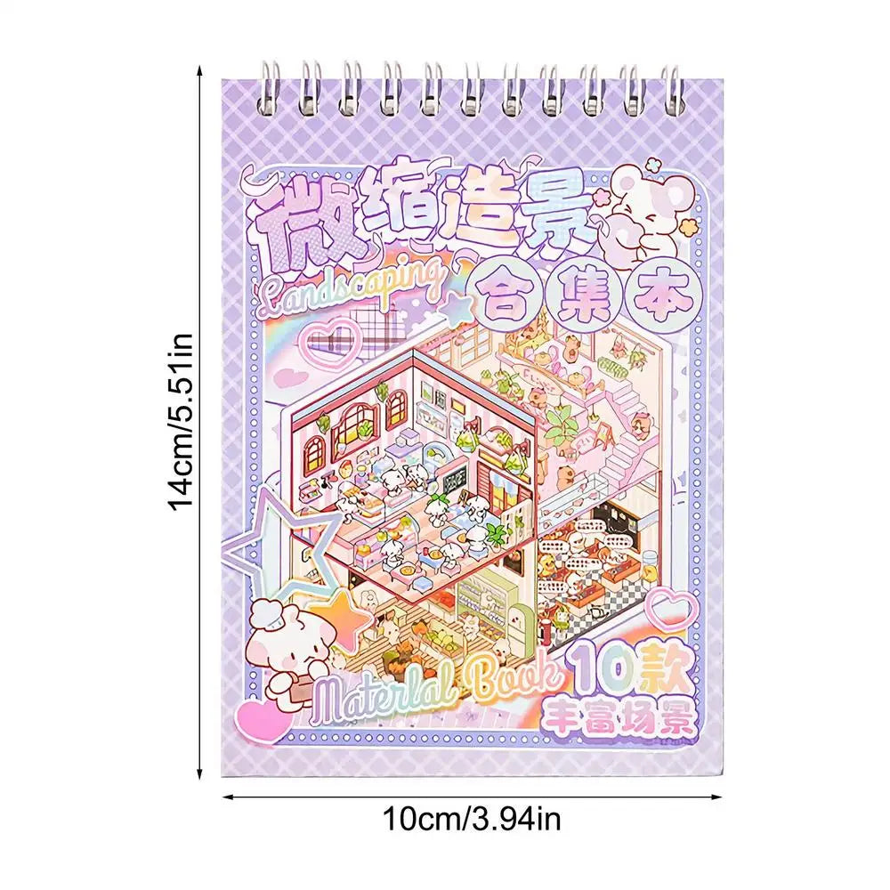 Transform Your Projects with 3D Cartoon Scenery Stick Art - Waterproof Miniature Stickers for Creative Fun!