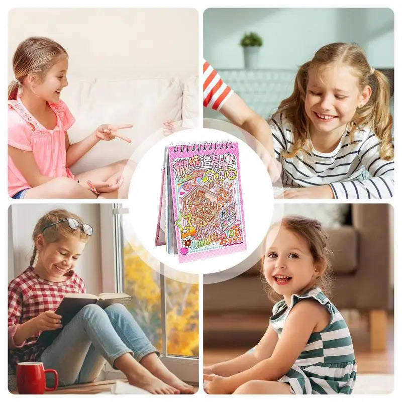 Transform Your Projects with 3D Cartoon Scenery Stick Art - Waterproof Miniature Stickers for Creative Fun!