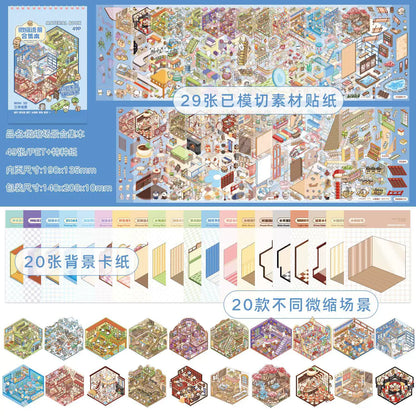 Creative Adventure Awaits: 40Pcs 20In1 3D Landscape Stickers Collection for Kids - Perfect for DIY Fun, Festivals, and Birthdays!