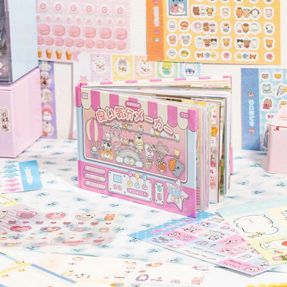 Elevate Your Creativity with Mr. Paper 72Pcs Good Mood Maker Cut Film Sticker Book - Perfect for DIY Handbooks, Scrapbooks, Phone Cases, Photo Frames, and Calendars