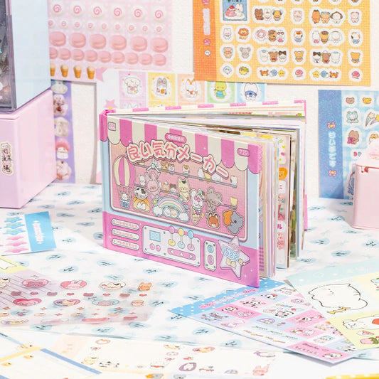 Elevate Your Creativity with Mr. Paper 72Pcs Good Mood Maker Cut Film Sticker Book - Perfect for DIY Handbooks, Scrapbooks, Phone Cases, Photo Frames, and Calendars