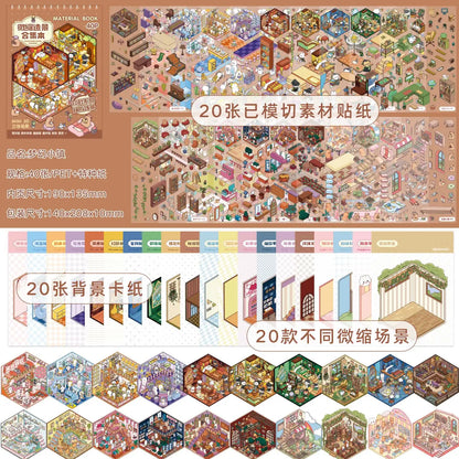 Creative Adventure Awaits: 40Pcs 20In1 3D Landscape Stickers Collection for Kids - Perfect for DIY Fun, Festivals, and Birthdays!