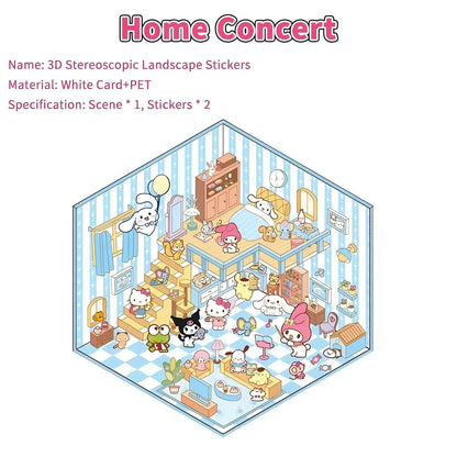 Unleash Creativity with the Sanrio Hello Kitty 3D Sticker Set – Perfect for DIY Fun and Whimsical Crafts!