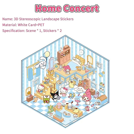 Unleash Creativity with the Sanrio Hello Kitty 3D Sticker Set – Perfect for DIY Fun and Whimsical Crafts!