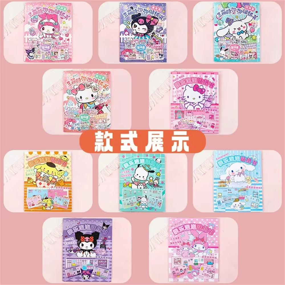 Discover the Magic of Sanrio with the Kuromi My Melody 3D Bubble Sticker Book - A Creative Gift for Girls 12+!